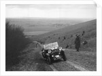 Morris Minor 2-seater competing in a trial, Crowell Hill, Chinnor, Oxfordshire, 1930s by Bill Brunell