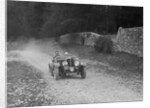 Triumph open tourer competing in a motoring trial, Nailsworth Ladder, Gloucestershire, 1930s. by Bill Brunell