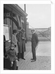 Group of people outside a Metropolitan Line railway station, London, 1930s. by Bill Brunell