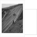 Unidentified motorcycle and sidecar, Rosedale Chimney Bank, Yorkshire, c1920-c1939 by Bill Brunell