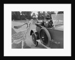 Woman in a BSA car feeding a deer in Richmond Park, Surrey, c1920s by Bill Brunell