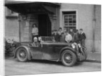 Kitty Brunell in her MG Magna outside the Stag Hotel, Edinburgh, RSAC Scottish Rally, 1932 by Bill Brunell