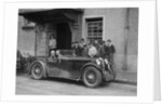 Kitty Brunell in her MG Magna outside the Stag Hotel, Edinburgh, RSAC Scottish Rally, 1932 by Bill Brunell