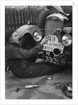 Kitty Brunell working on her Singer Junior, Monte Carlo Rally, 1928 by Bill Brunell
