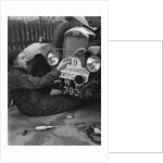 Kitty Brunell working on her Singer Junior, Monte Carlo Rally, 1928 by Bill Brunell