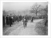 Unidentified motorcycle at an early motoring trial, pre 1914. by Bill Brunell