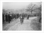 Unidentified motorcycle at an early motoring trial, pre 1914. by Bill Brunell