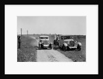 MG 18/80 of Mrs R Gough and Bianchi of Kitty Brunell at the B&HMC Brighton Motor Rally, 1930 by Bill Brunell