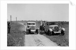 MG 18/80 of Mrs R Gough and Bianchi of Kitty Brunell at the B&HMC Brighton Motor Rally, 1930 by Bill Brunell