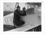 Kitty Brunell in the cockpit of a Blackburn Bluebird aeroplane, c1930s by Bill Brunell