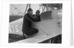 Kitty Brunell in the cockpit of a Blackburn Bluebird aeroplane, c1930s by Bill Brunell