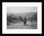 498 cc Triumph of CJ Dennis, MCC Lands End Trial, top of Beggars Roost, Exmoor, 1939 by Bill Brunell