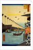 Yoroi Ferry, Koamicho by Utagawa Hiroshige