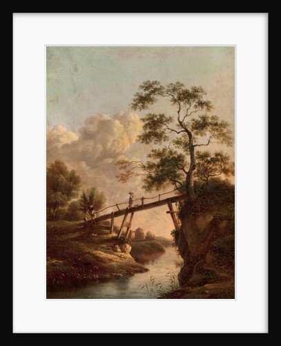 A Footbridge across a River, c.1800 by Dutch School