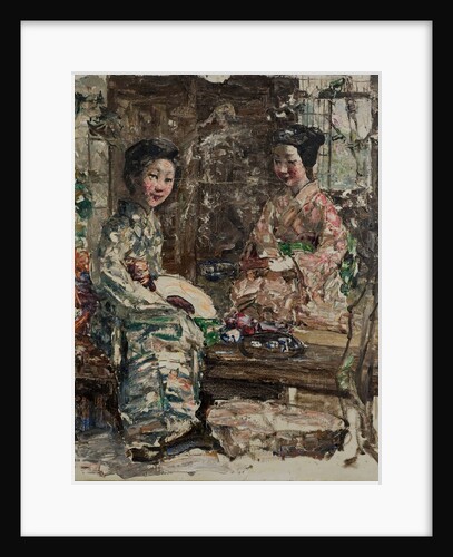 Tea Ceremony with Japanese Girls, c.1921-25 by Edward Atkinson Hornel