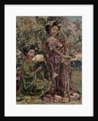 Two Geisha girls in a Japanese Garden, c.1921-25 by Edward Atkinson Hornel