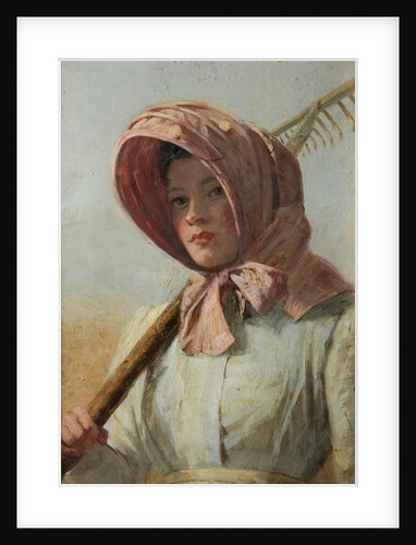 A girl with a rake over her shoulder, c.1900 by British School