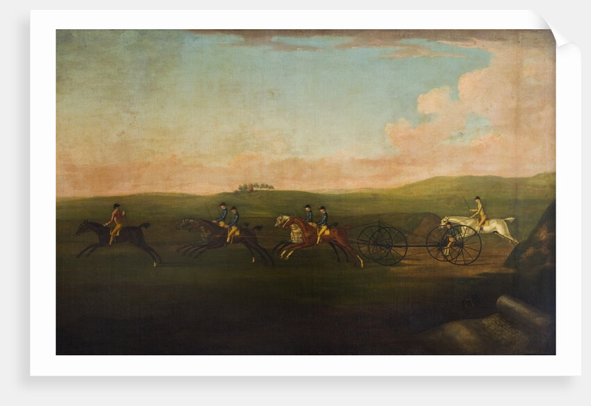 The Great Chaise Match, Newmarket, 1750. by James Seymoor