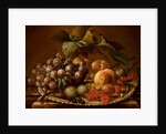 Fruit on a Salver on a Marble Ledge by D.C.G.