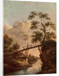 A Footbridge across a River, c.1800 by Dutch School