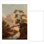 A Footbridge across a River, c.1800 by Dutch School