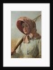 A girl with a rake over her shoulder, c.1900 by British School