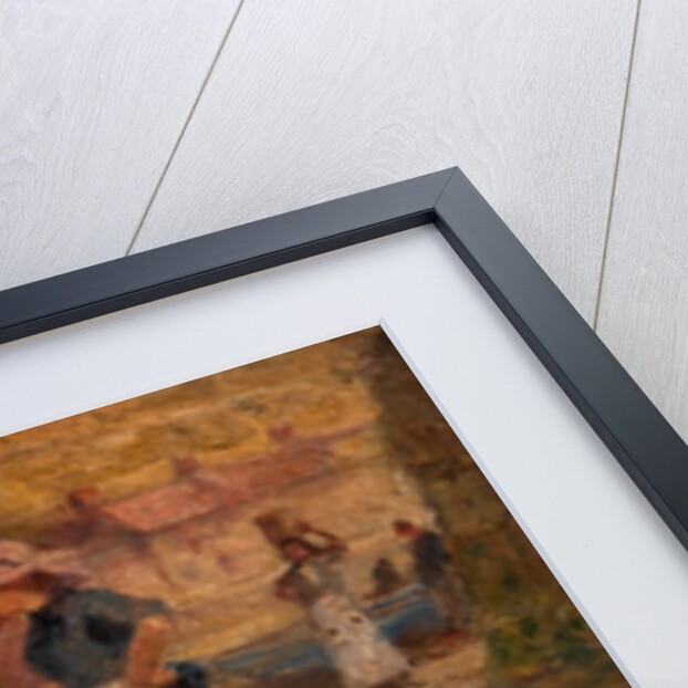 Harbour Scene with Fishermen by Robert Jobling