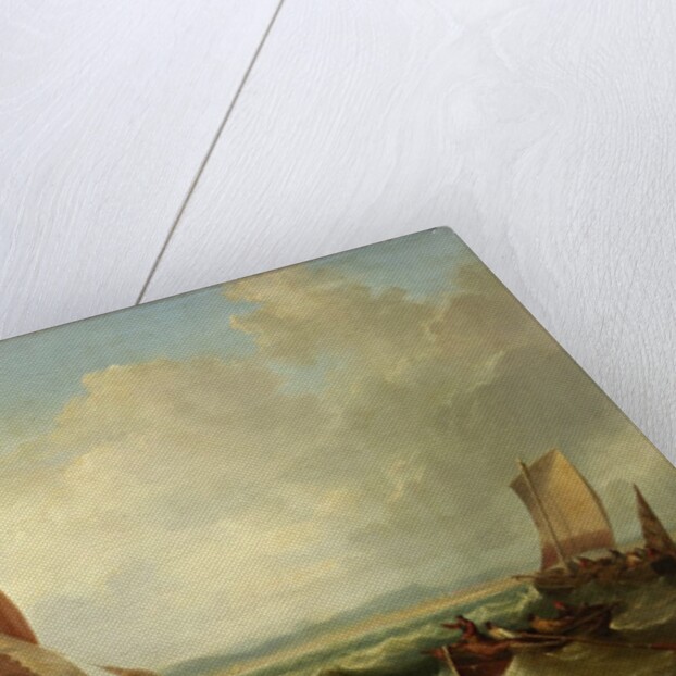 Seascape with Shipping by John Warkup Swift