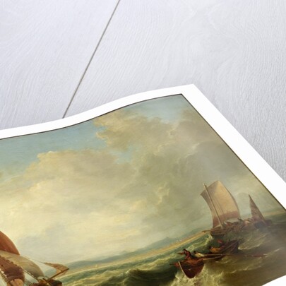 Seascape with Shipping by John Warkup Swift