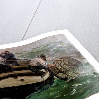 Hauling in Lobster Pots by Charles Napier Hemy