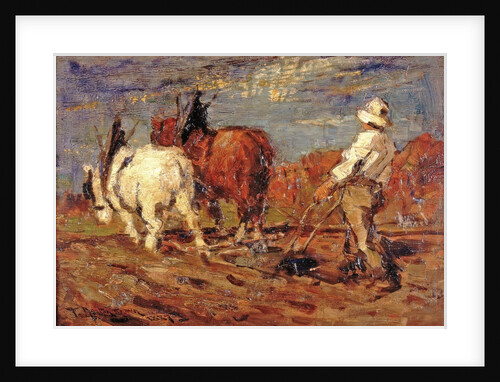 Ploughing by Thomas Austen Brown