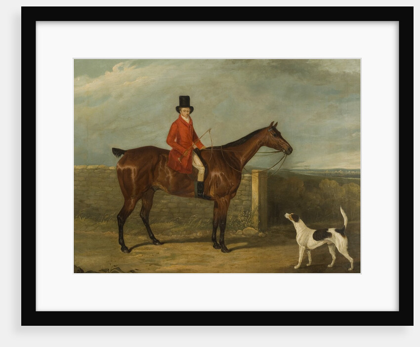 John Hall Kent in Hunting Attire Seated on a Horse by David Dalby
