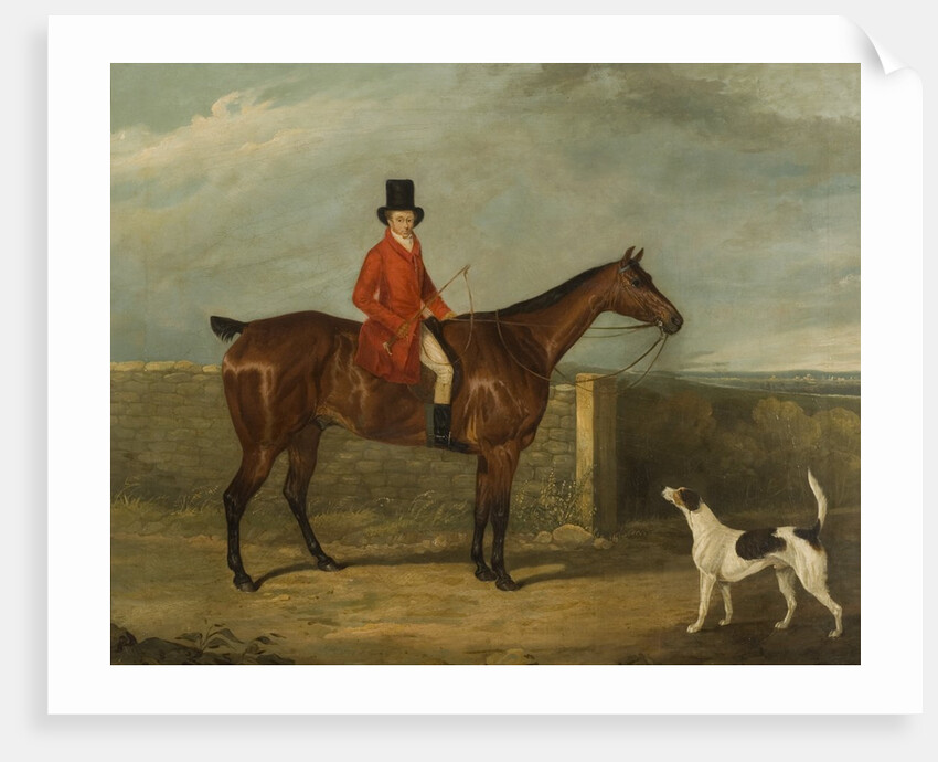 John Hall Kent in Hunting Attire Seated on a Horse by David Dalby