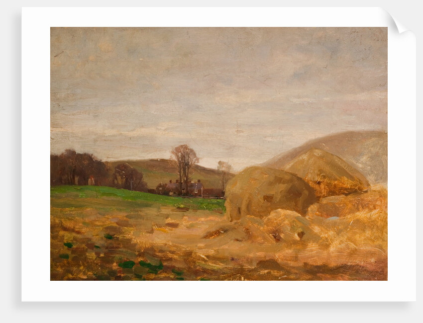 Landscape with Haystacks by Benjamin RBA Haughton