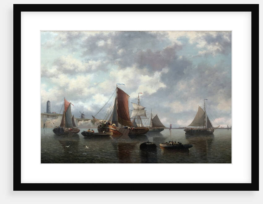 Seascape with Boats by John Warkup Swift