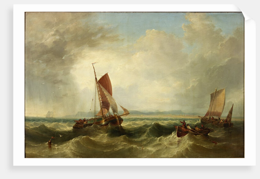Seascape with Shipping by John Warkup Swift