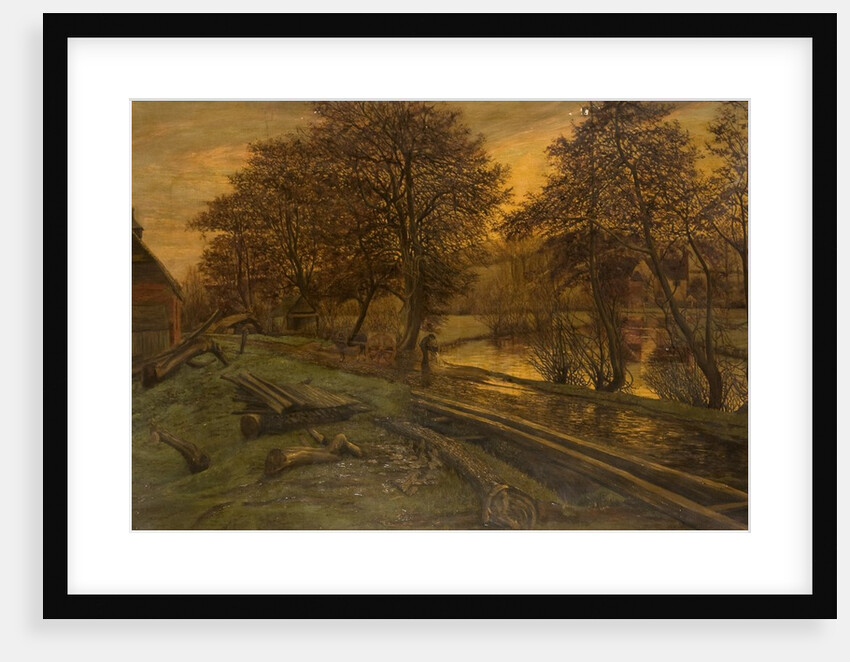 A Timberyard on the Wey, Guildford by Edwin Edwards