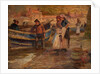 Harbour Scene with Fishermen by Robert Jobling