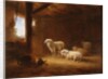 Sheep in Byre by Eugéne Joseph Verboeckhoven
