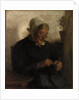 Old Woman Knitting by Florence Ada Engelbach