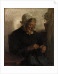 Old Woman Knitting by Florence Ada Engelbach