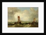 Seascape with Shipping by John Warkup Swift