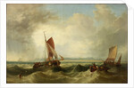 Seascape with Shipping by John Warkup Swift