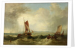 Seascape with Shipping by John Warkup Swift