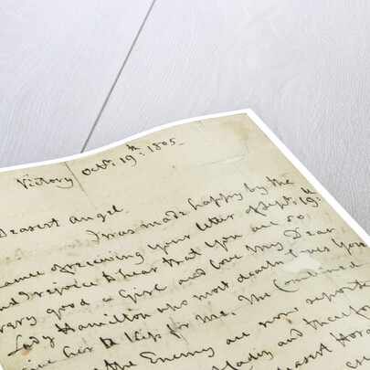 Last letter from Nelson to Horatia, page one by Horatio Nelson