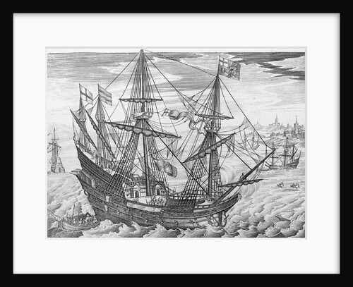 'White Bear' commanded by Thomas Howard and involved in the defeat of the Spanish Armada of 1588 by Claes Jansz Visscher