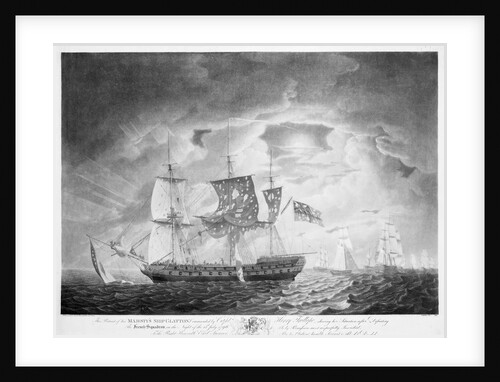 HMS 'Glatton' (1795) after defeating the French squadron on the night of 15 July 1796 by Robert Dodd