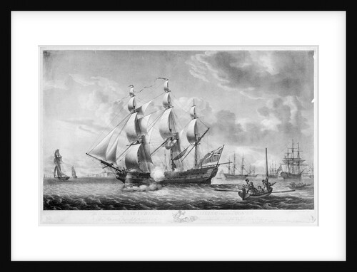 An outward bound East Indiaman sailing from the Downs by Robert Dodd
