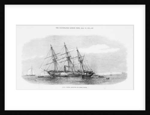 Naval sloop HMS 'Racer' aground on Ryde Sands, 1857 by Unknown