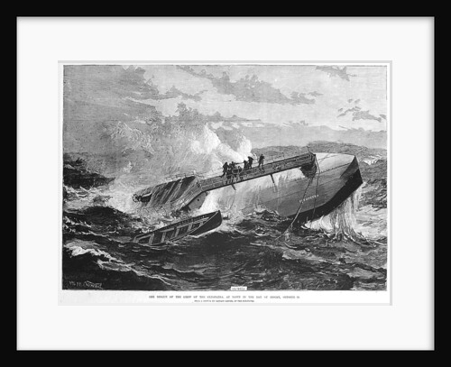 The rescue of the crew of the 'Cleopatra', at dawn in the Bay of Biscay by Unknown